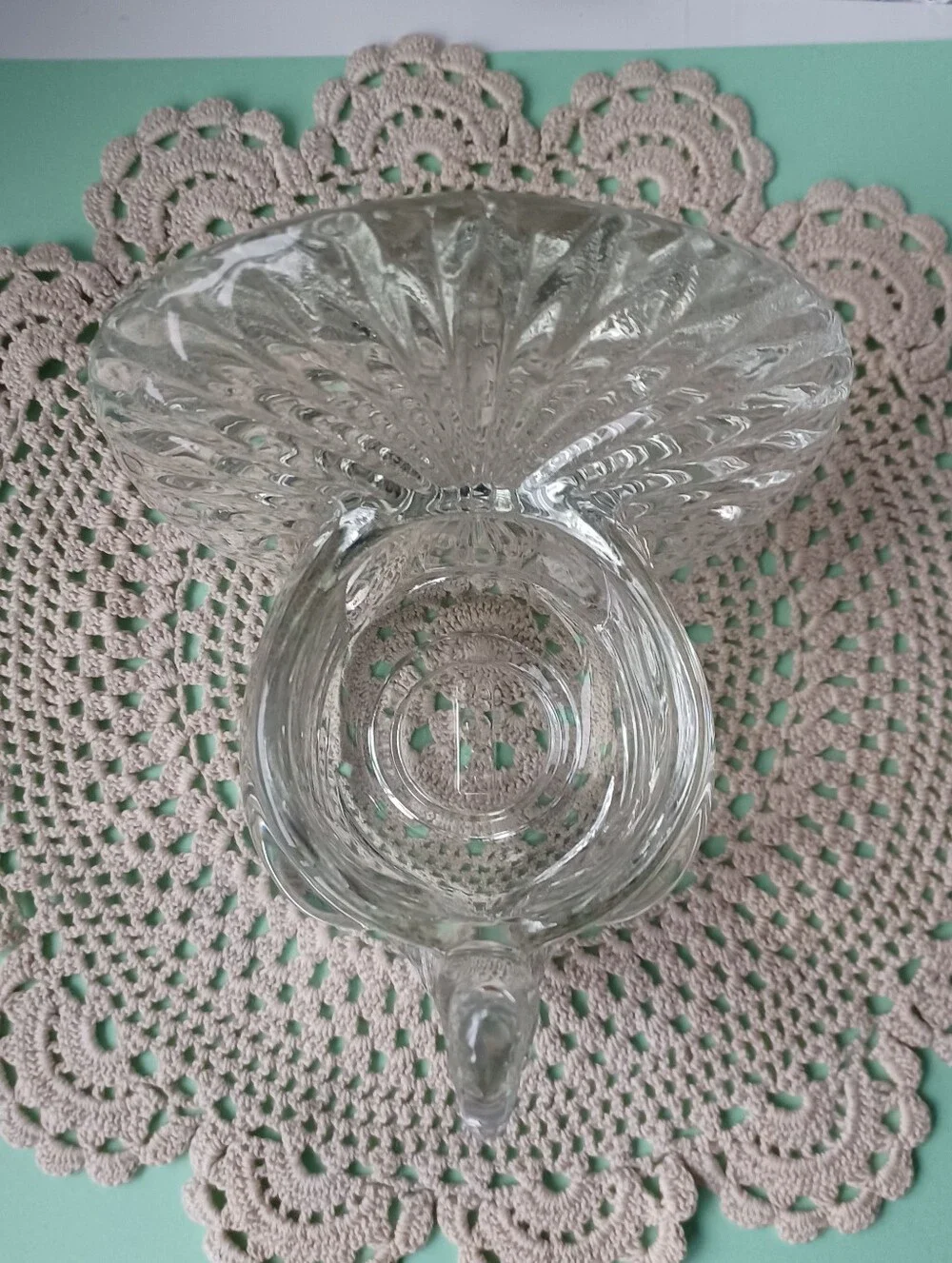 VTG 1979 HOLIDAY SEASON AVON CLEAR GLASS TURKEY TEALIGHT/VOTIVE CANDLE HOLDER